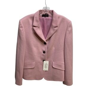 NWT Clement Pink Wool Angora Cashmere Blazer Jacket Germany Career Academia READ